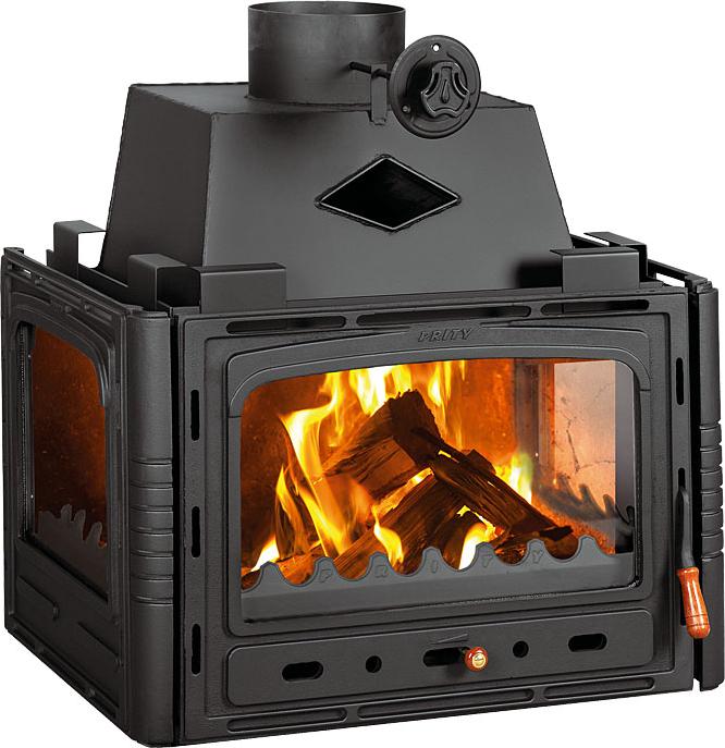 Kamineinsatz PRITY 3C | 16 kW | A+ Effizienz | Ø200 mm | Gusseisentür | Holzofen