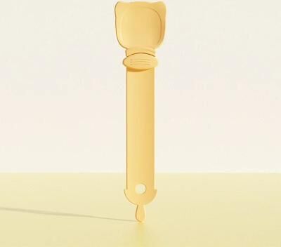 Inspired Finds Mess Free Cat Treat Squeeze Spoon Interactive Snack Feeder For Cats And Kittens orange