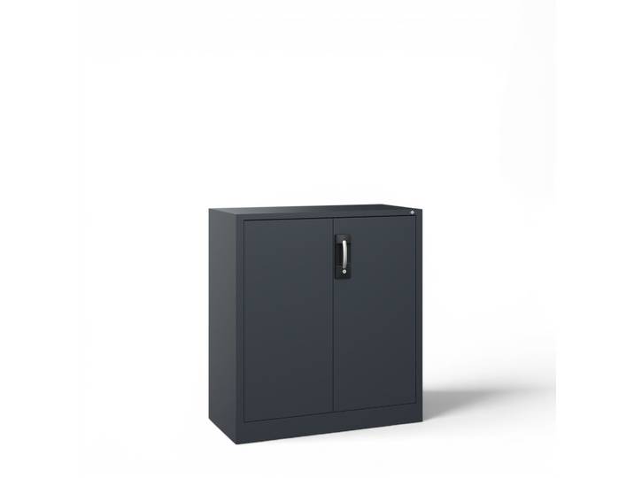 C+P Acurado Metal Cabinet, Anthracite, with key, 93 x 100 x 40 cm, New - Also perfect as a filing cabinet