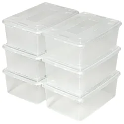 tectake Aufbewahrungsboxen 6er Set  Transparent