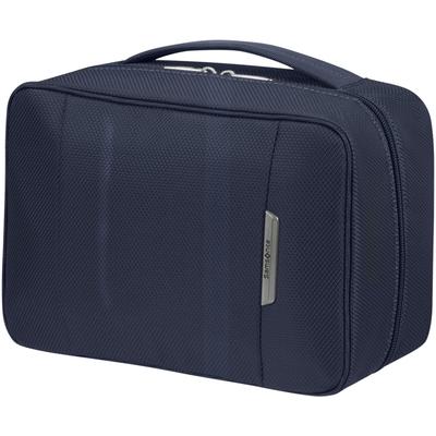 Kulturbeutel SAMSONITE "RESPARK Toilet Kit Weekender", Gr. B/H/T: 25cm x 17cm x 11cm, blau (dunkelblau), Polyester, Taschen Kulturbeutel, Kosmetiktasche Reisekosmetiktasche Beauty-Bag mit Tragegriff
