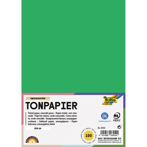Folia Tonpapier 6454, A4, smaragdgrün, 130g/m², 100 Blatt