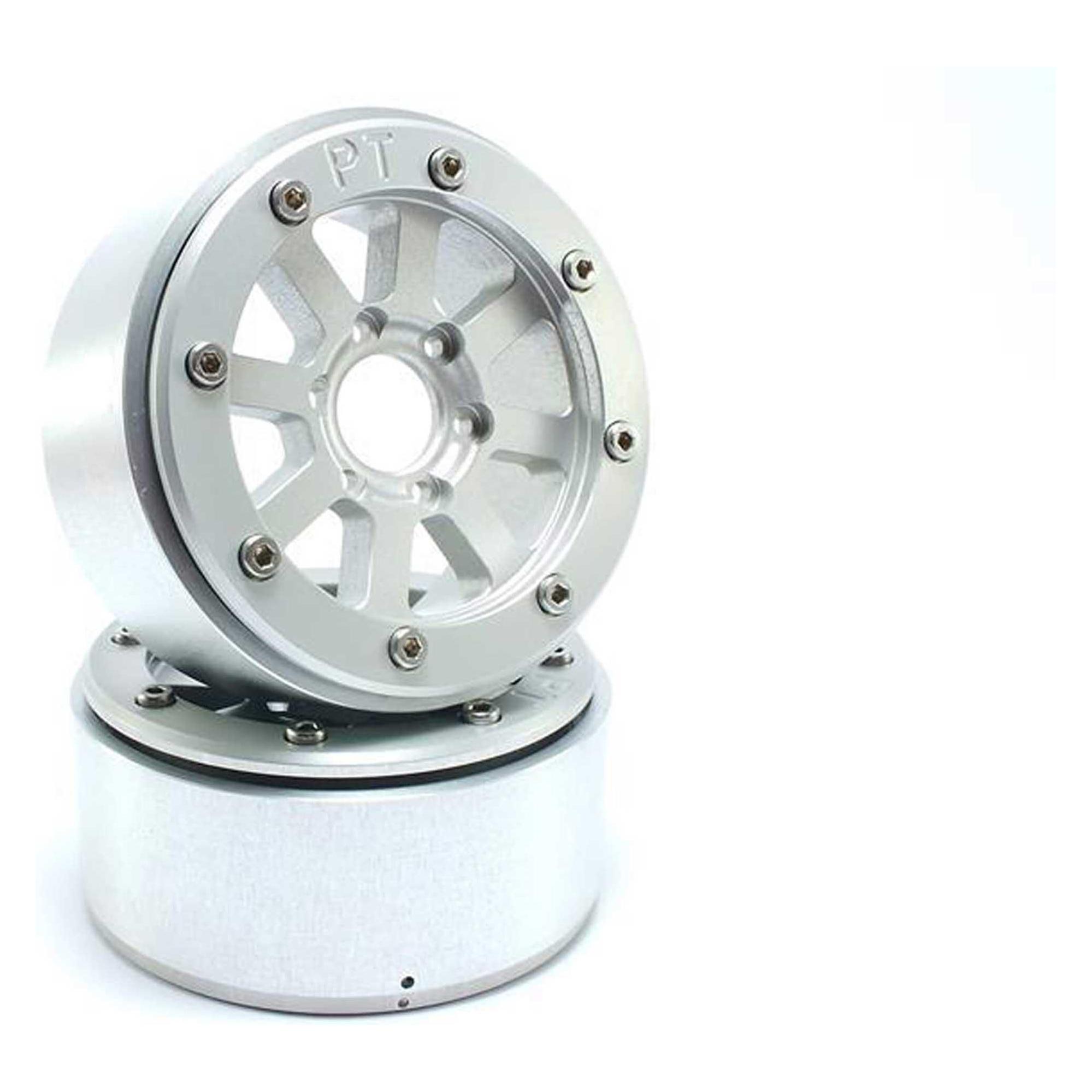 Metsafil beadlock wheels hammer silber/silber 1.9 (2 st.) ohne radnabe (MT5040SS)