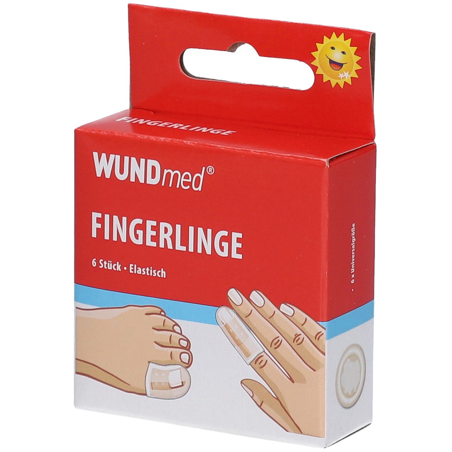 Fingerling Schutzkappen für Finger und Zehen 6 St