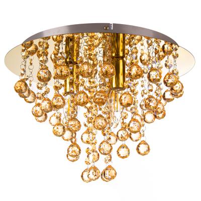 NOWA Deckenleuchte "LONDON", gold (goldfarben), Ø 38cm H: 26cm, 1 Stk., Leuchten, Deckenlampe Wohnzimmer-Leuchte Schlafzimmer-Leuchte Flur Küche, Deckenleuchte