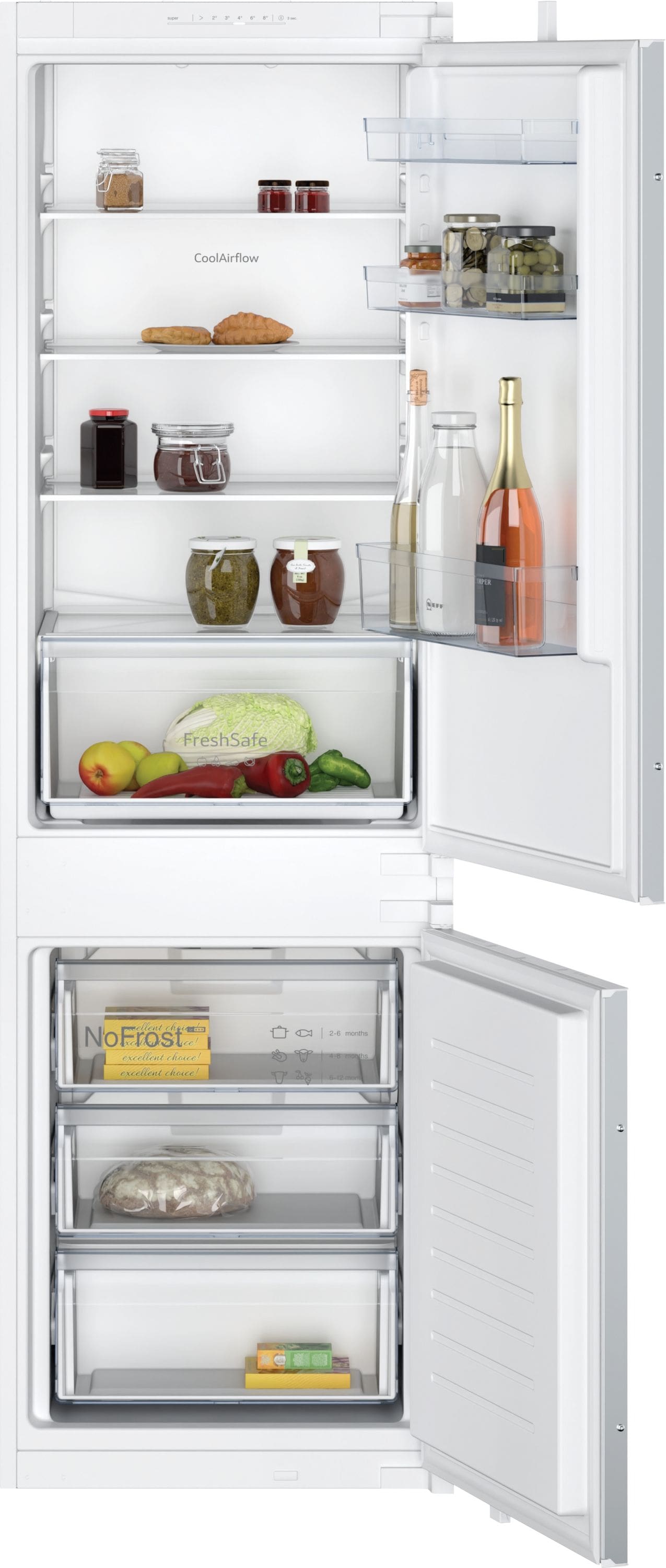 Neff N30 KI7861SE0 Schlepptür 184 l / 76 l Einbau Kühl-/Gefrierkombination 234 kWh