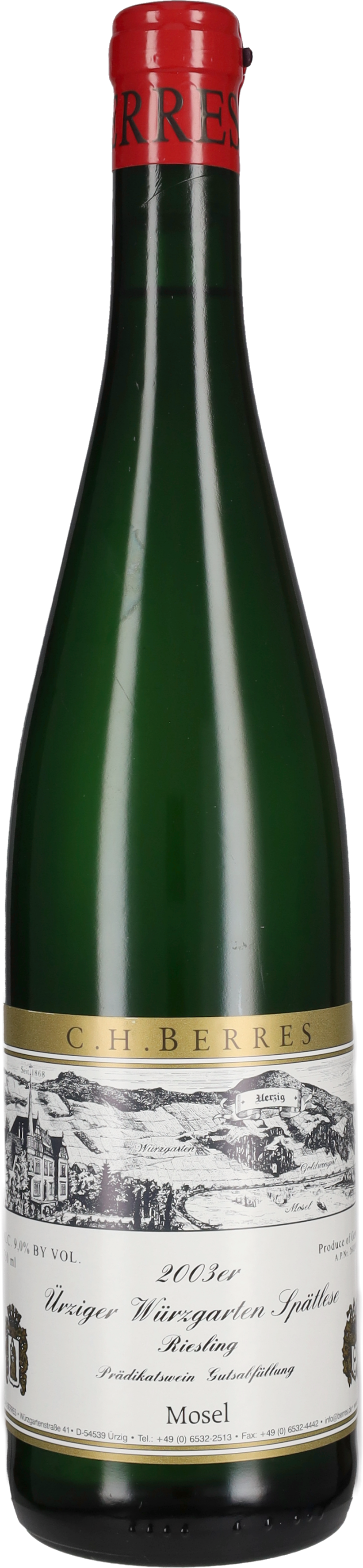 Riesling Mosel Spatlese 'Ürziger Würzgarten' C.H.Berres 2002