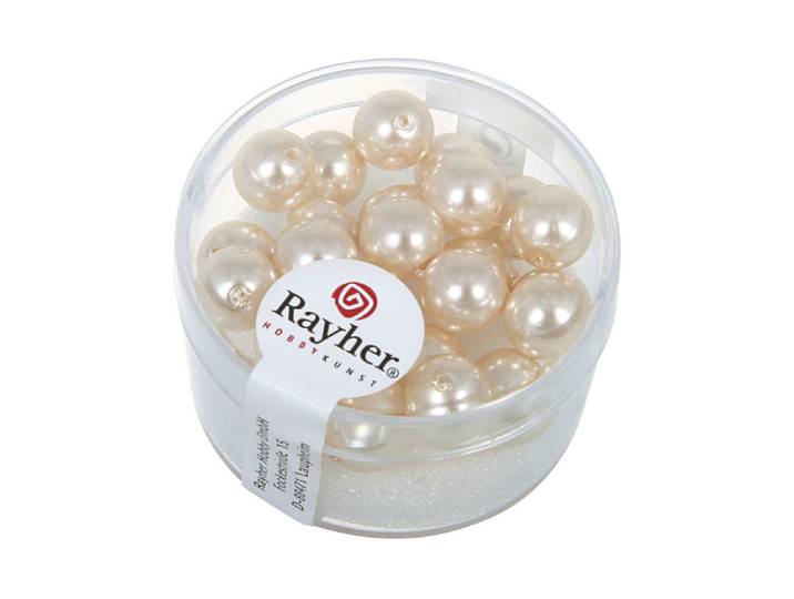 Rayher Renaissance Glaswachsperlen 8 mm 25 Stück