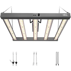 NovaGrove Pflanzenlampe LED Vollspektrum IR, 320W Grow Lampe für Growbox 90x90cm, Grow Light mit Dimmbar & Daisy Chain, PR32
