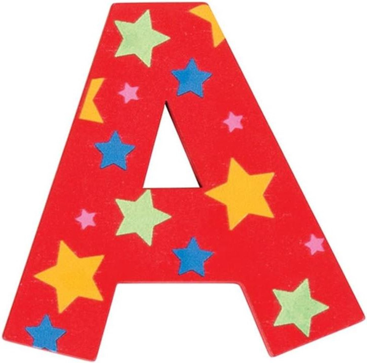 Houten Decoratieletter A Rood - 7 x 7 cm