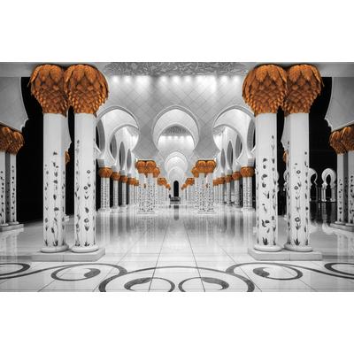 Fototapete PAPERMOON "Photo-Art MASSIMO CUOMO, SHEIKH AL ZAYED GRAND MOSCHEE", bunt, B:4,5m L:2,8m, Vlies, Tapeten