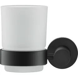 Duravit D-Code Zahnputzbecher, wandhängend, links, 0099194600, Farbe: Schwarz Matt