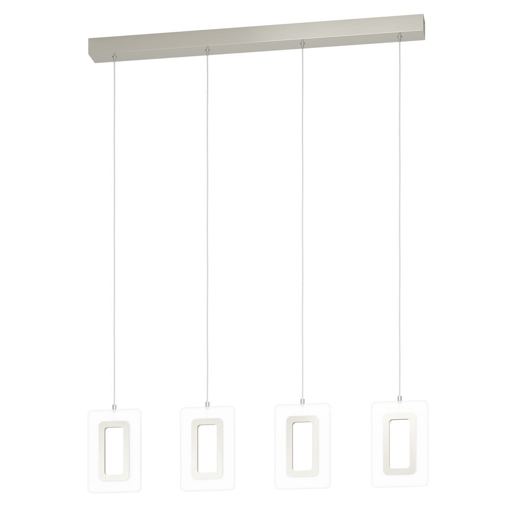 Eglo Enaluri 4-lichts hanglamp - Zilver/Grijs - Modern LED