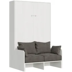 Itamoby Bett 120 Kentaro vertikales Klappsofa Esche weiß Klappbett