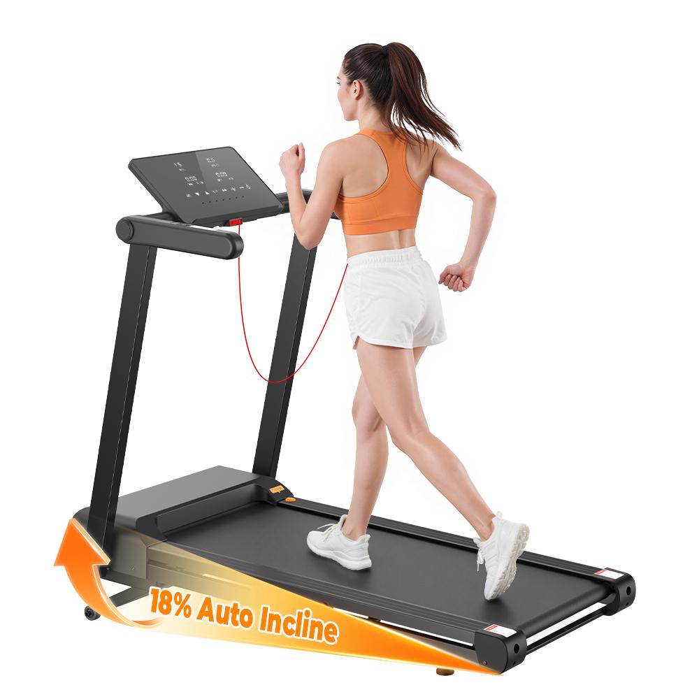 FT62 Intelligentes Laufband,4.0HP,1-16km/h,18% automatische Steigung,<45dB,Herzfrequenzmessung