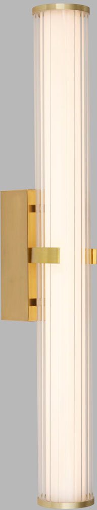 Brayden Studio Kien LED Flush Mounted Sconce Gold 63cm H X 8.5cm W X 8.5cm D