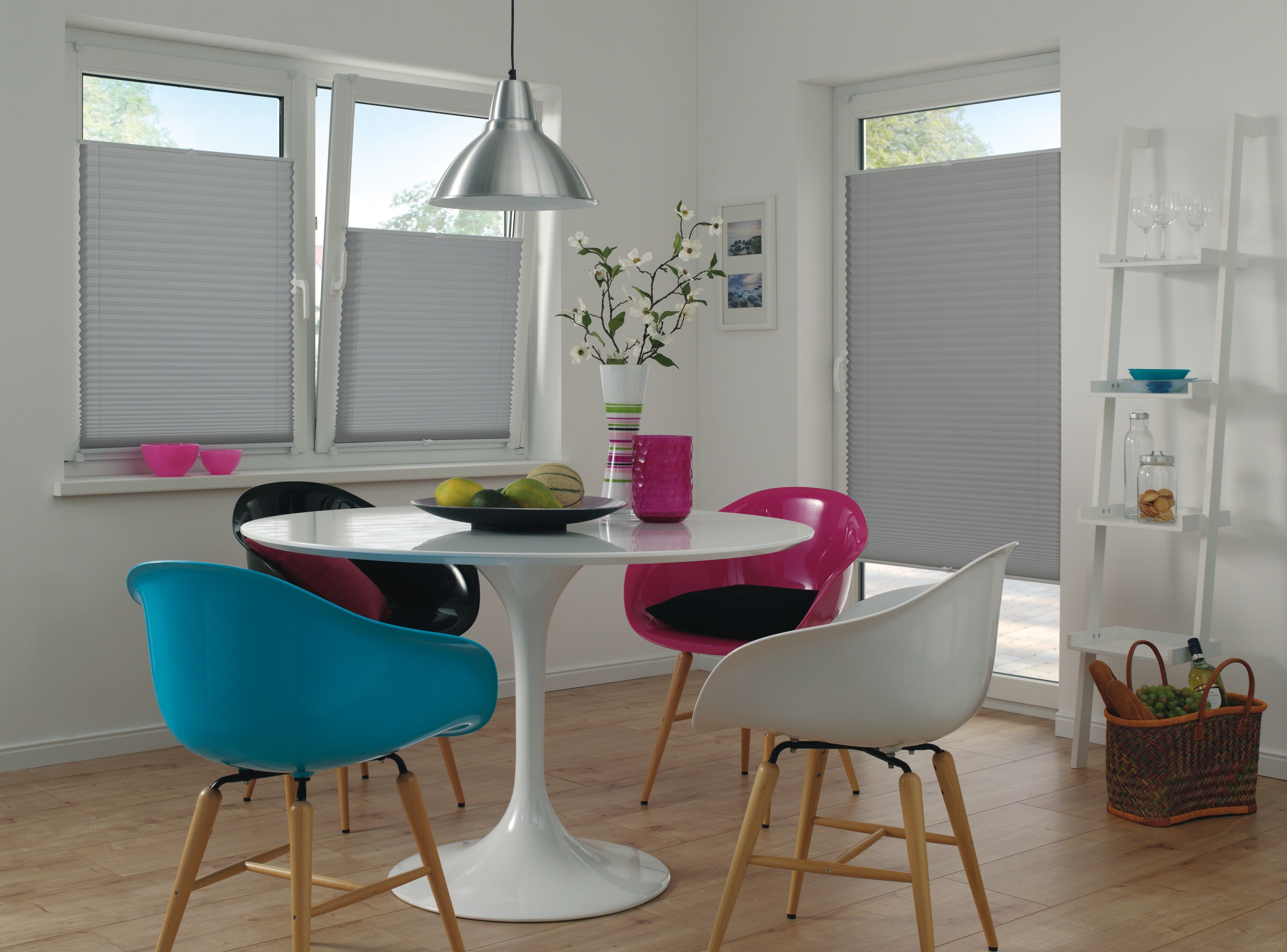 Plissee GARDINIA "EASYFIX PIA" Gr. 12, grau, B:100cm H:130cm, Obermaterial: 100% Polyester, Plissees, Plissee, mit patentiertem Trägersystem