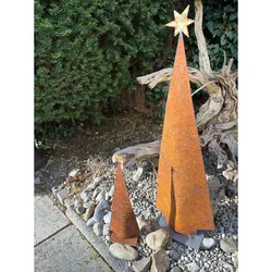 Rost Deko Tannenbaum-Set, 80cm und 40cm - festlicher Zauber für Ihr Zuhause