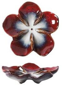 ModernMart Vintage Flower Shaped Ceramic Sauce Dish Multi Color Mini Decorative Plate j