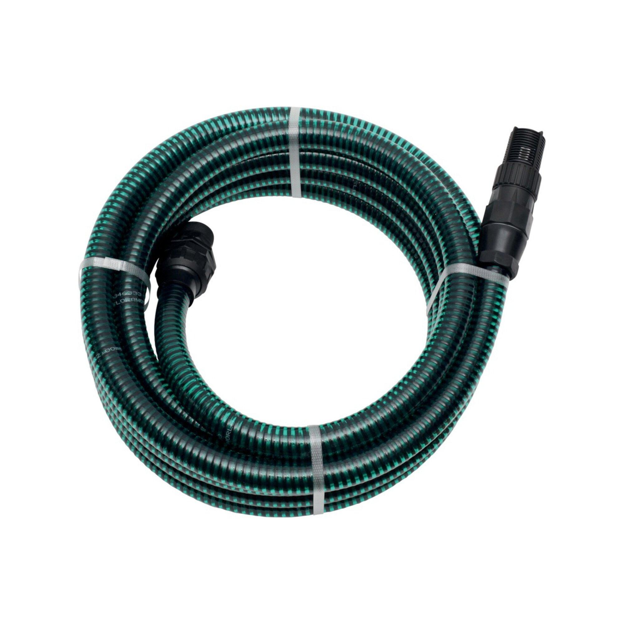 floraworld Schlauchgarnitur 4m,1" PVC-Armatur,grün (20109)