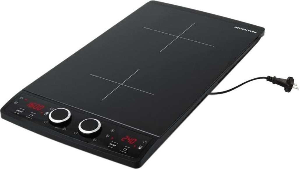 Inventum VKI3010ZWA Inductiekookplaat met 2 zones, Zwart, Keramisch werkblad