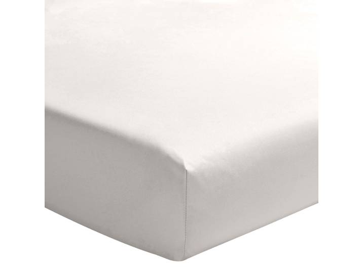 Drap housse en percale de coton blanc 140x200