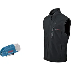Bosch Beheizbare Weste GHV 12+18V XA, mit Akkuadapter  schwarz - 06188000EE - schwarz