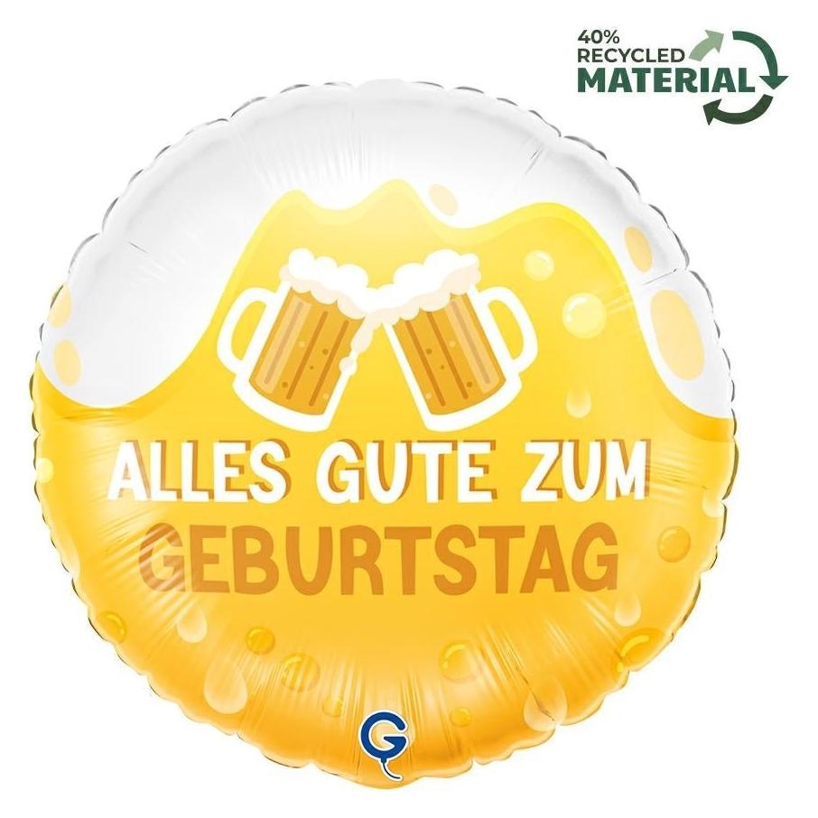 Grabo Folienballon Alles Gute zum Geburtstag - Prost - leer (1x) (101107)
