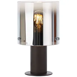 BRILLIANT Lampe Beth Tischleuchte Kaffee/rauchglas   1x A60, E27, 60W, g.f. Normallampen n. ent.   Mit Schnurzwischenschalter   Für LED-Leuchtmittel geeignet