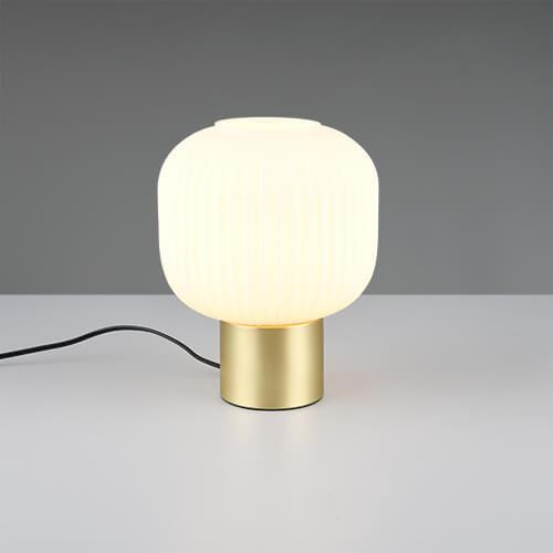 Trio Diva tafellamp goud met wit glas