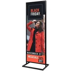Poster Display Dekor Click 2xA1 Doppelseitig Schwarz