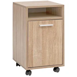 ROLLCONTAINER 2 Türfächer Ablage Rollen Mit Bremsen OSSOLA, Beige 33x38x60 cm