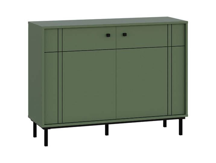 Carryhome Kommode, Grün, Metall, 2 Fächer, 108x81.8x37 cm, Wohnzimmer, Kommoden & Sideboards, Kommoden