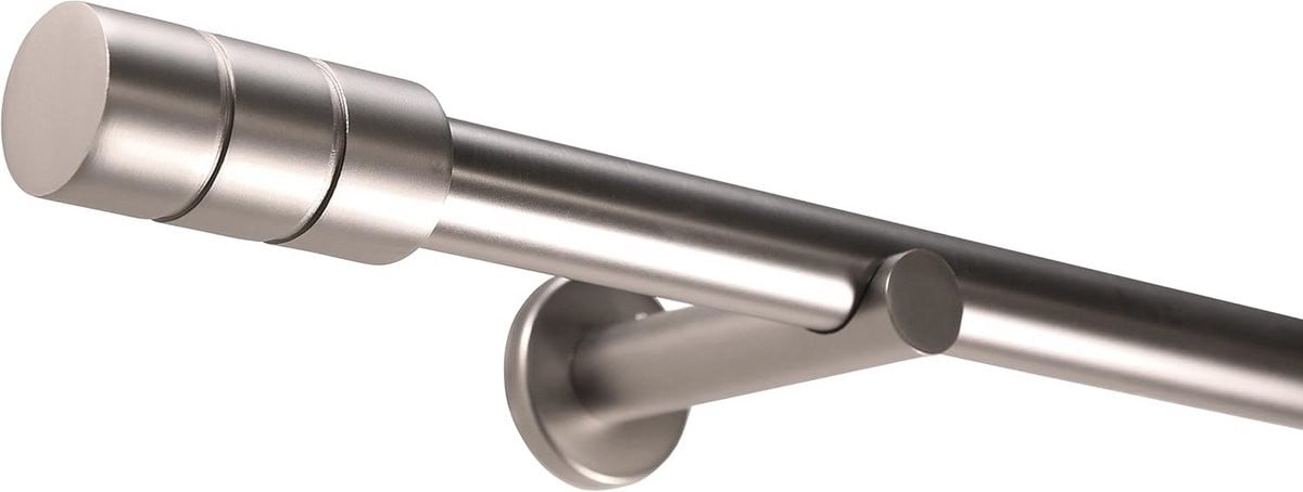 Gordijnroede op maat 25mm met wandsteun en stijlbuiseindstukken