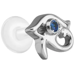 PTFE Labret mit Innengewinde + Titan-Aufsatz AUGE DES HORUS
