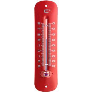 TFA Thermometer 12.2051.05, analoge Skala, -30 bis 50°C, für innen & außen, rot