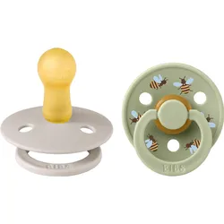 Bibs, Nuggi, - Pacifier Studio Colour - Bumblebee Latex - Size 2 (2x, 6 - 12 Monate)