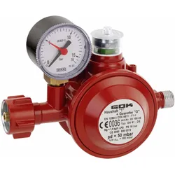 Niederdruckregler 50 mbar  Gas-Haushaltsregler mit Überdrucksicherung für Hausha...