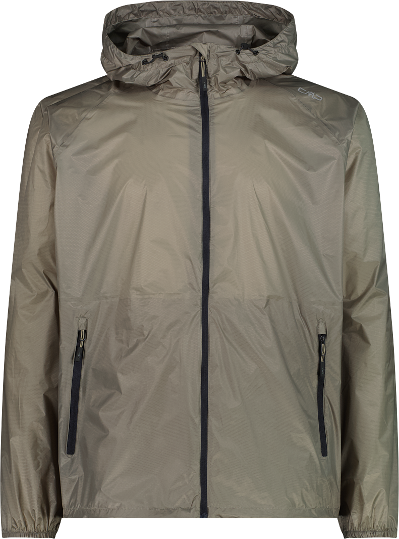Regenjacke CMP, Herren, Gr. 50, grün (sage), Obermaterial: 100% Polyamid, Jacken Regenjacke, mit Pack-in-Pocket-Design, wasser- und winddicht sage 50