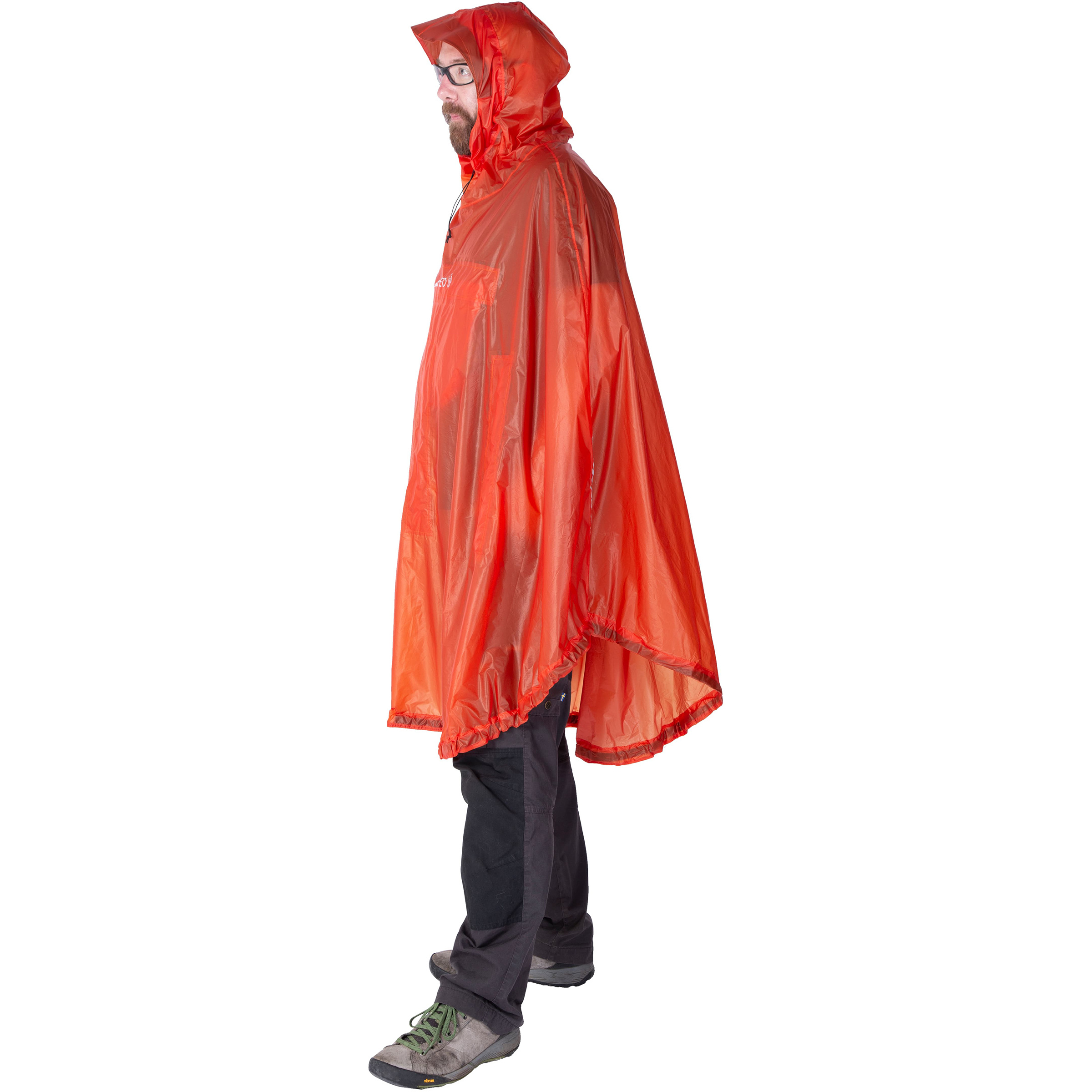 Exped Bike + Hike Poncho Regenjacke rot Trekking Klein verpackbar Wasserabweisend