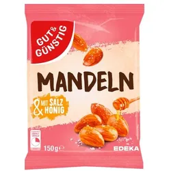 Gut & Günstig Mandeln mit Honig und Salz 150 g gelb