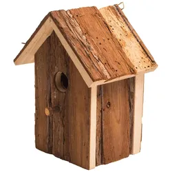 Gardigo Nistkasten und Vogelhaus mit Sitzstange für Finken und Meisen, 2er-Set, Vogelhaus