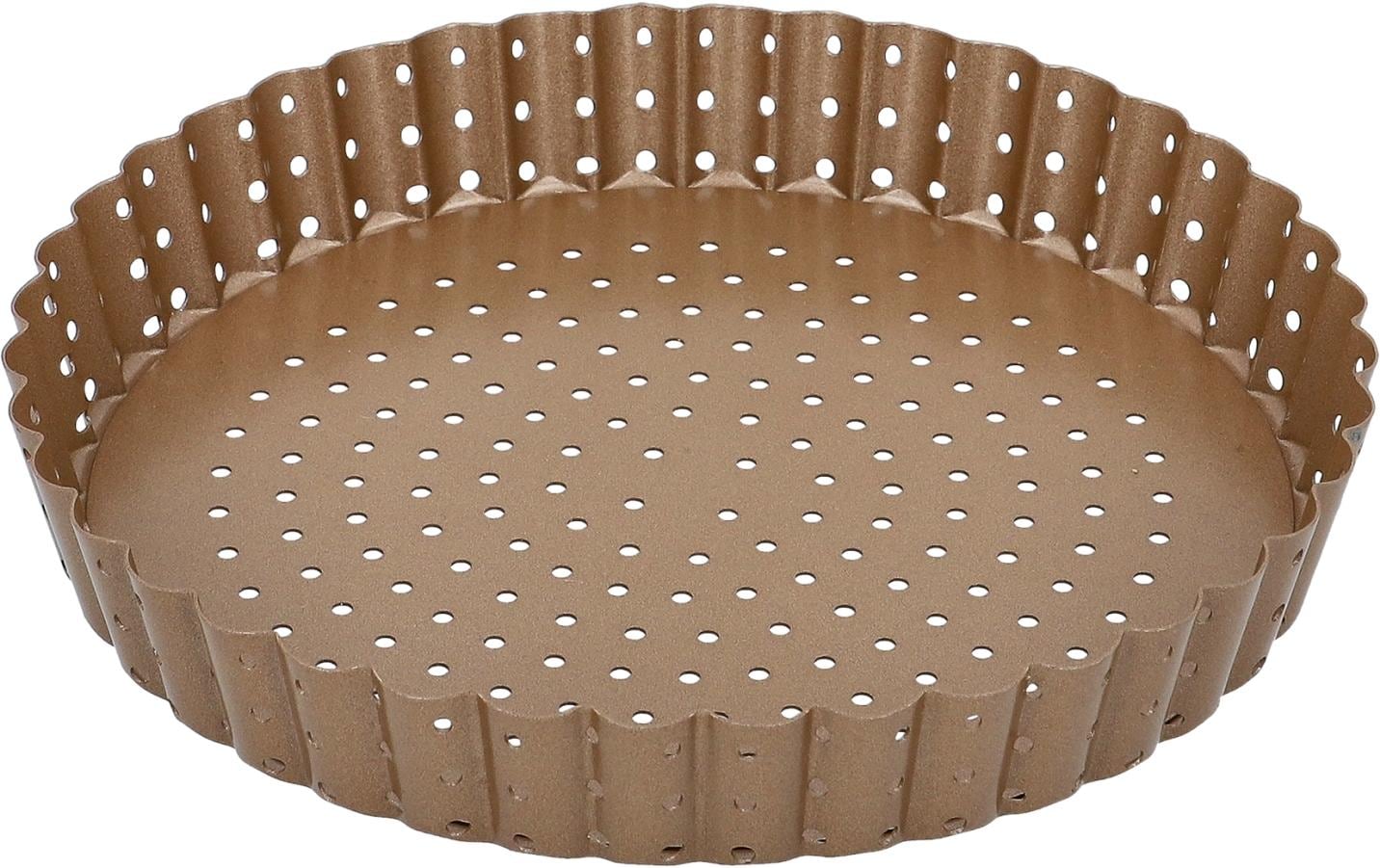 Backform BIRKMANN "Tarteform 20cm", braun (messing), Ø:20cm, Stahl, Küchenformen, Backform messing Ø 20cm