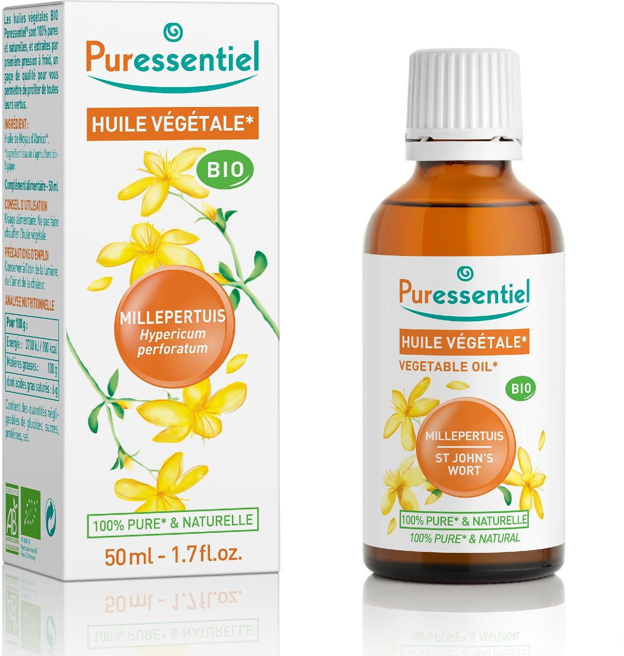 Puressentiel Huile végétale Bio Millepertuis 50 Ml