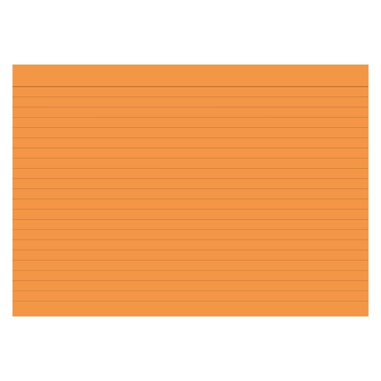 Brunnen Karteikarte DIN A5 quer liniert orange 100 St./Pack. (A5, 180 g/m²) (102250140)