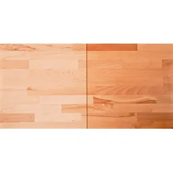 OSMOLeimholz Buche Naturwuchs 38mm 3000x630; Arbeitsplatte, roh, 1 Längskante gerundet