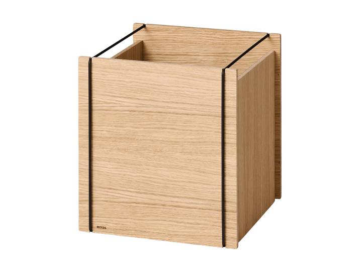 MOEBE Boîte de rangement Moebe Chêne huilé-noir, square, 33x30x31 cm