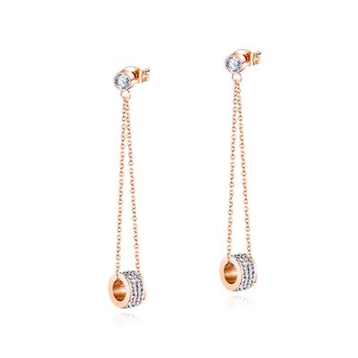 Paar Creolen "Ring", Damen, Gr. Messing, rosa, COLLEZIONE ALESSANDRO, Ohrringe
