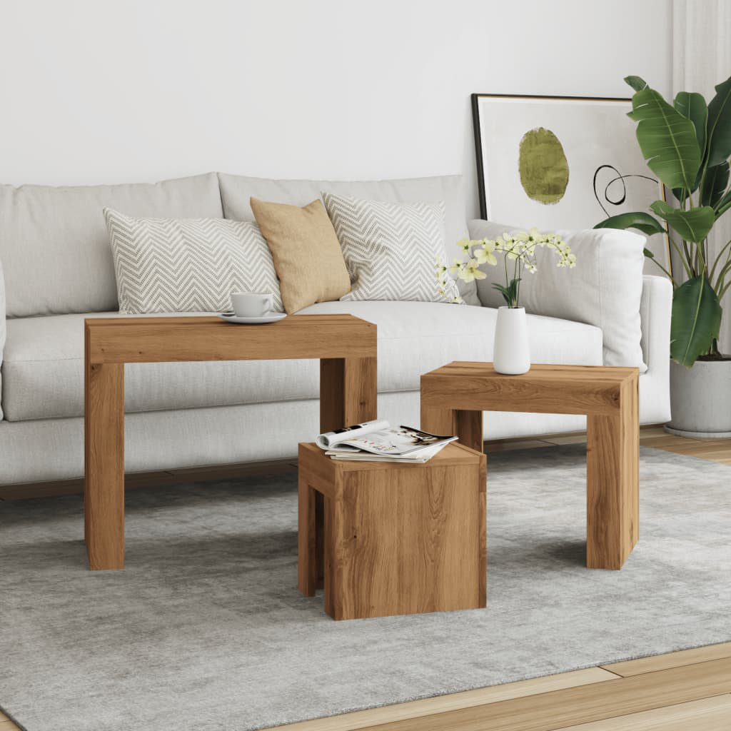 17 Stories Godbeare Sled Coffee Table Artisan Oak 50cm H X 61cm W X 30cm D
