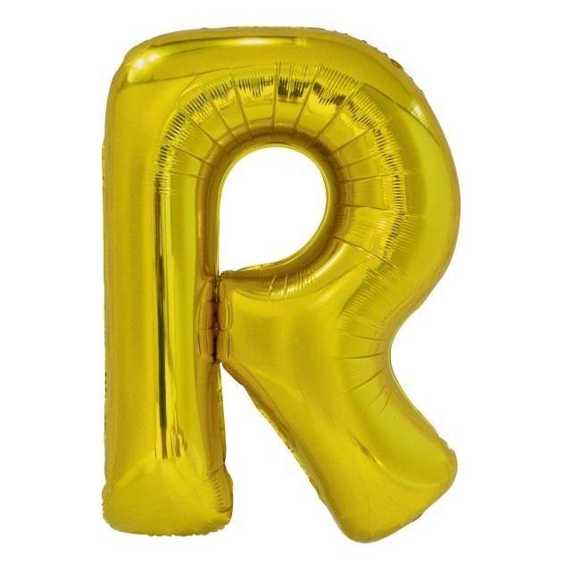 Riethmüller Grosser Buchstabe R Gold Folienballon N34 verpackt (5x) (9909593)